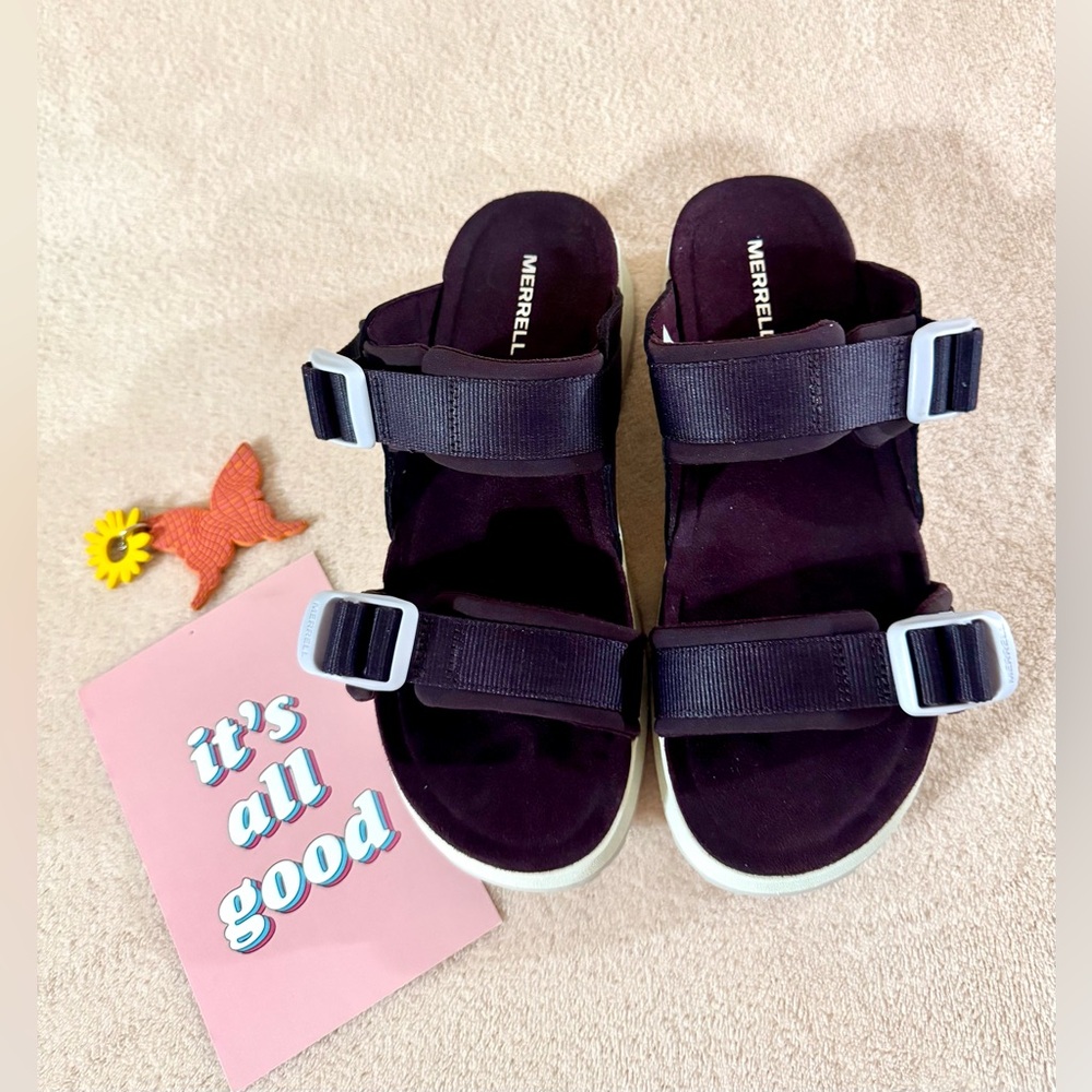 Merrill— Alpine Cush Platform Slide Sandals— Burgundy ☀️ - Picture 10 of 10